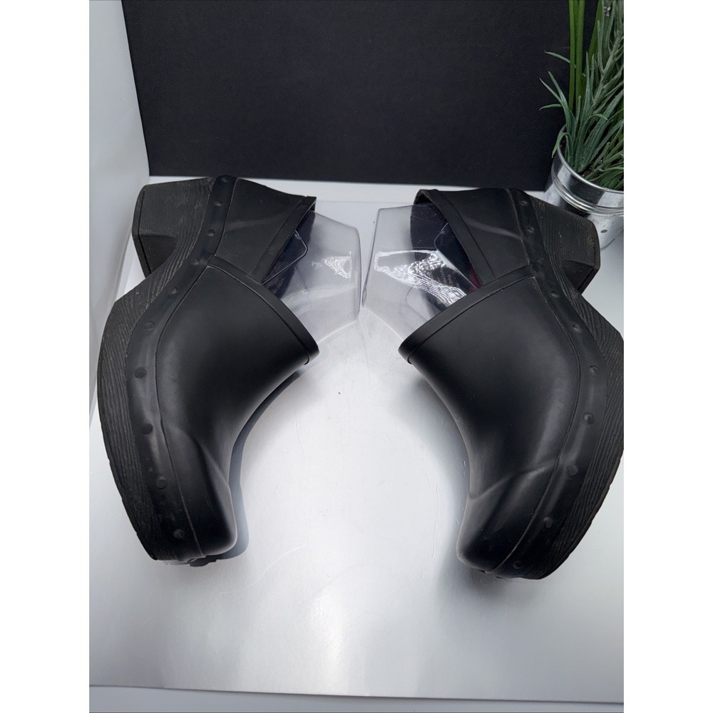 Dansko Richelle Platform Clogs Womens 37 Black Rubber Professional Us 6.5 - Picture 6 of 16